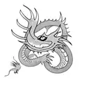 tiny dragons on hand tattoo design idea