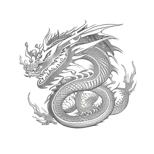 dragon guardian tattoo design idea
