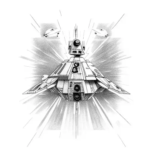 star wars ships sleeve tattoo design idea