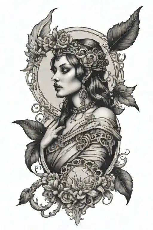 Circe goddess witchcraft inspired tattoo tattoo design idea