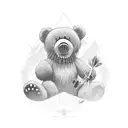 kaws bear hear no evil see no evil speak no evil  tattoo design idea
