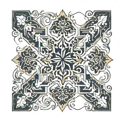 Portuguese tile tattoo design idea
