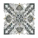 Portuguese tile tattoo design idea