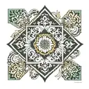 Portuguese tile tattoo design idea