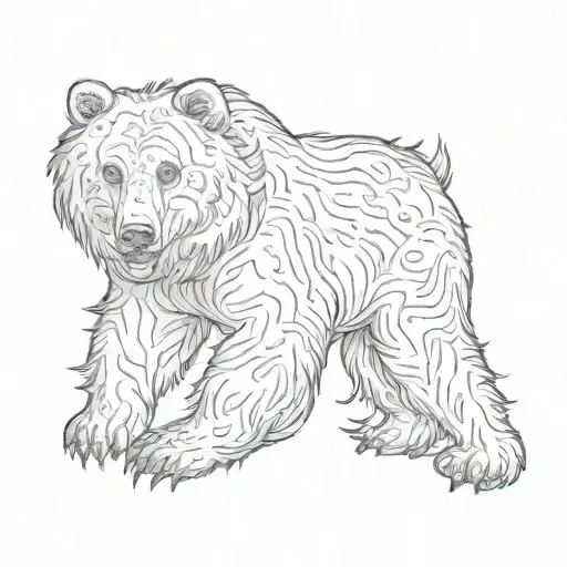fortitude, bear tattoo design idea