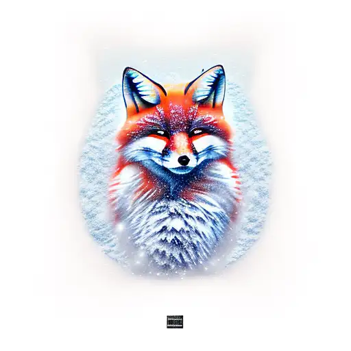 snow fox  tattoo design idea