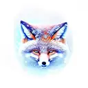 snow fox  tattoo design idea