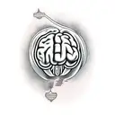 brain vs heart tattoo design idea