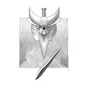 hawk and tomahawk axe tattoo design idea