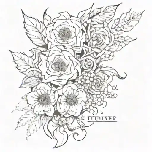 Marni forever & always tattoo design idea