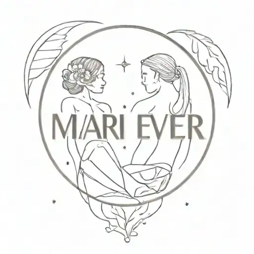 Marni and Michael forever and ever July 9 2024  tattoo design idea