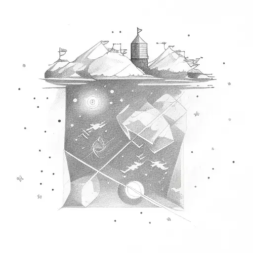 big dipper constellation tattoo design idea