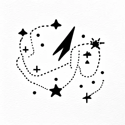 big dipper constellation tattoo design idea