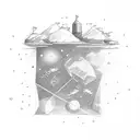 big dipper constellation tattoo design idea