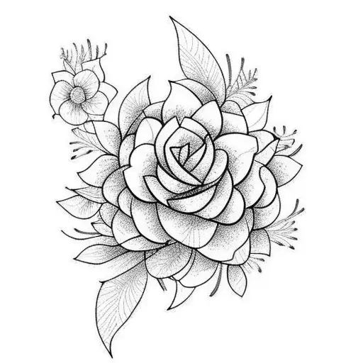crane split in half with flowers blooming from the split tattoo design idea