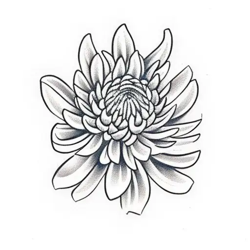 Chrysanthemum tattoo design idea