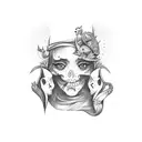 struggle of love tattoo design idea