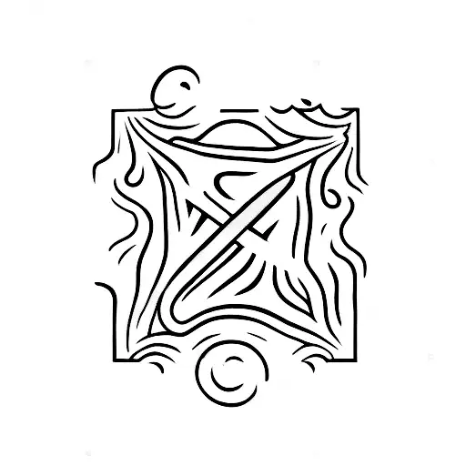 sand dune tattoo design idea