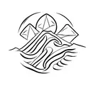 sand dune tattoo design idea