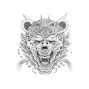 demon bear tattoo design idea