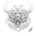 demon bear tattoo design idea