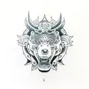 demon bear tattoo design idea