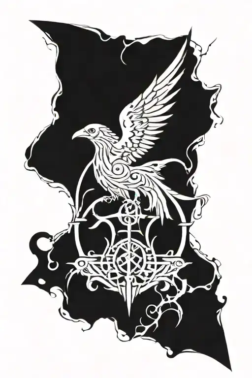 black metal logo inspired design tattoo design idea