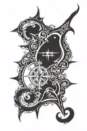black metal logo incorporated into the design tattoo design idea
