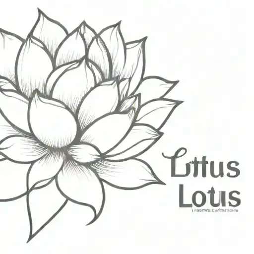 Combine a lotus flower with Persian text to represent a deep connection to heritage tattoo design idea