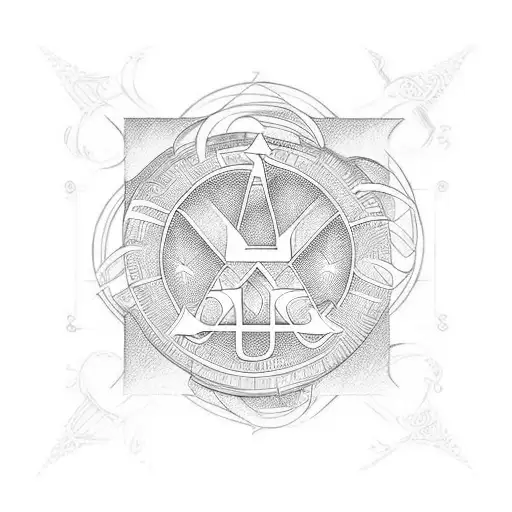 j and c initials with the number 19 tattoo design idea