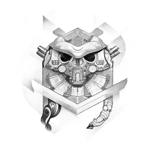 Design a tattoo inspired by programming and marketing, with a futuristic touch tattoo design idea