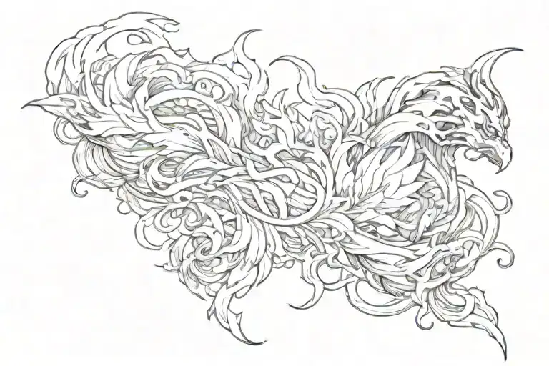 Flame of ambition tattoo design idea