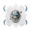 Iron maiden the trooper inside of an ace of hearts card with a gaming computer as the head tattoo design idea