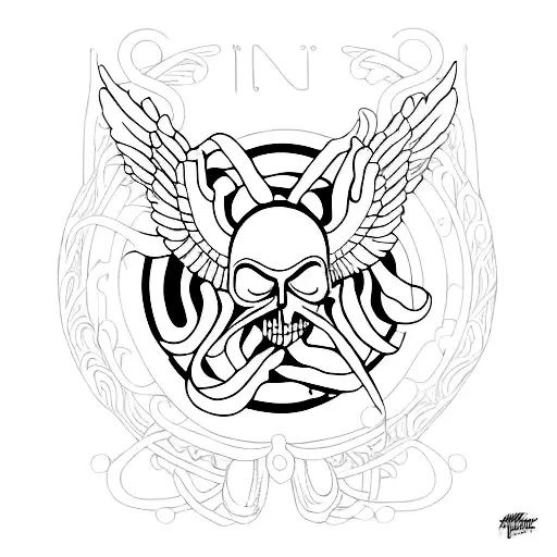 band nirvana - in utero tattoo design idea