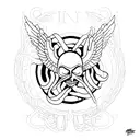 band nirvana - in utero tattoo design idea