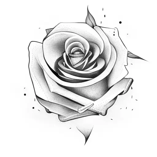 roses with XO logo tattoo design idea