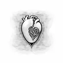 Heart tattoo design idea