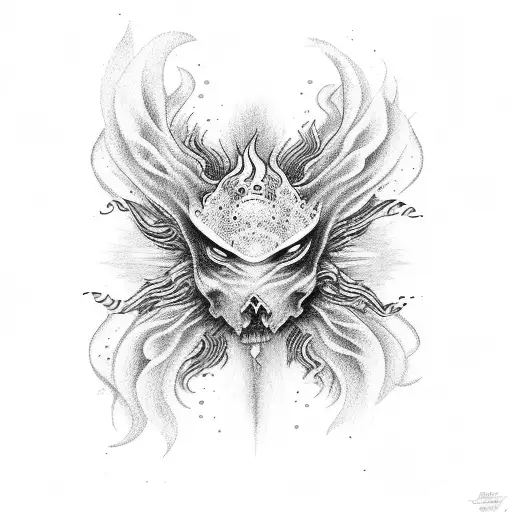 fire and water  tattoo design idea