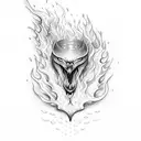 fire and water  tattoo design idea