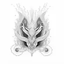fire and water  tattoo design idea