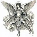 St Michael the Archangel tattoo design idea