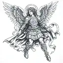 St Michael the Archangel tattoo design idea