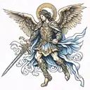 St Michael the Archangel tattoo design idea