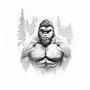 bigfoot tattoo design idea