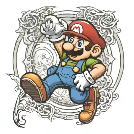 mario tattoo design idea