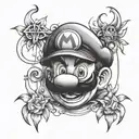 mario tattoo design idea