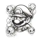 mario tattoo design idea