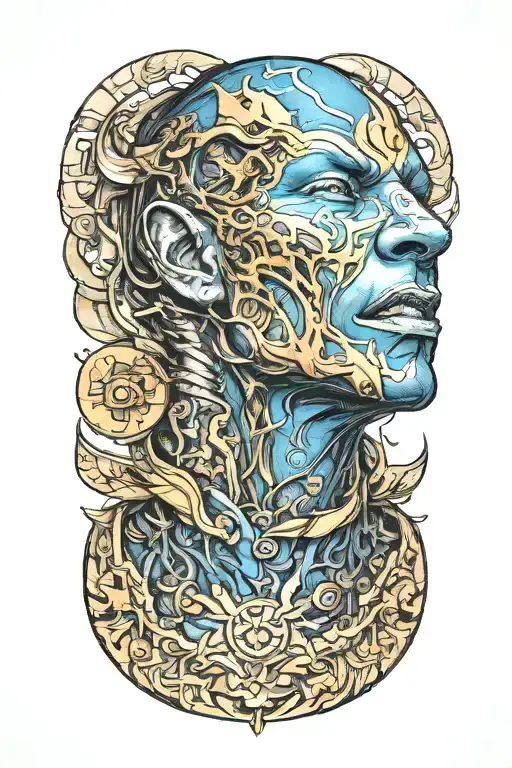 Avatar throat makto tattoo design idea