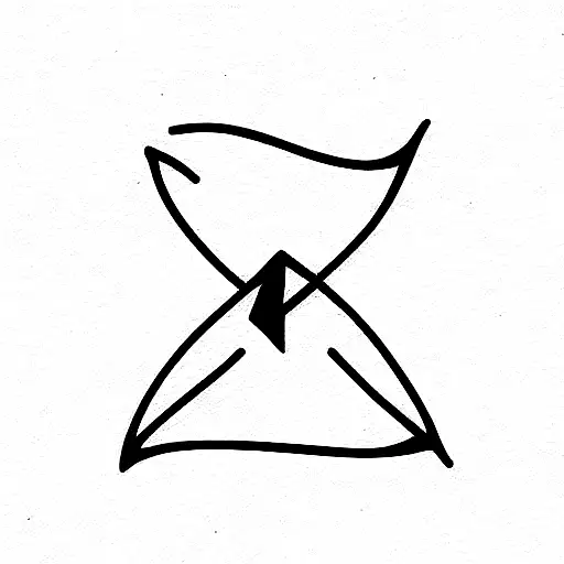 Letter R merging to a heart tattoo design idea