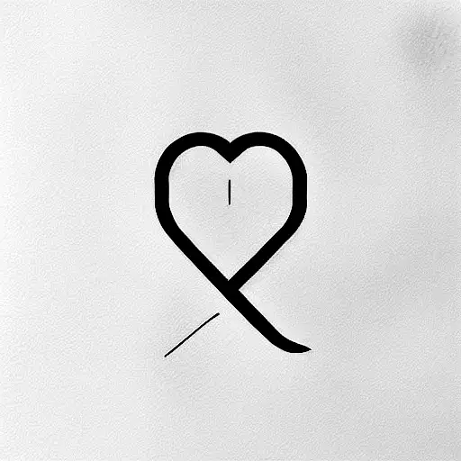 tattoo letter r with heart